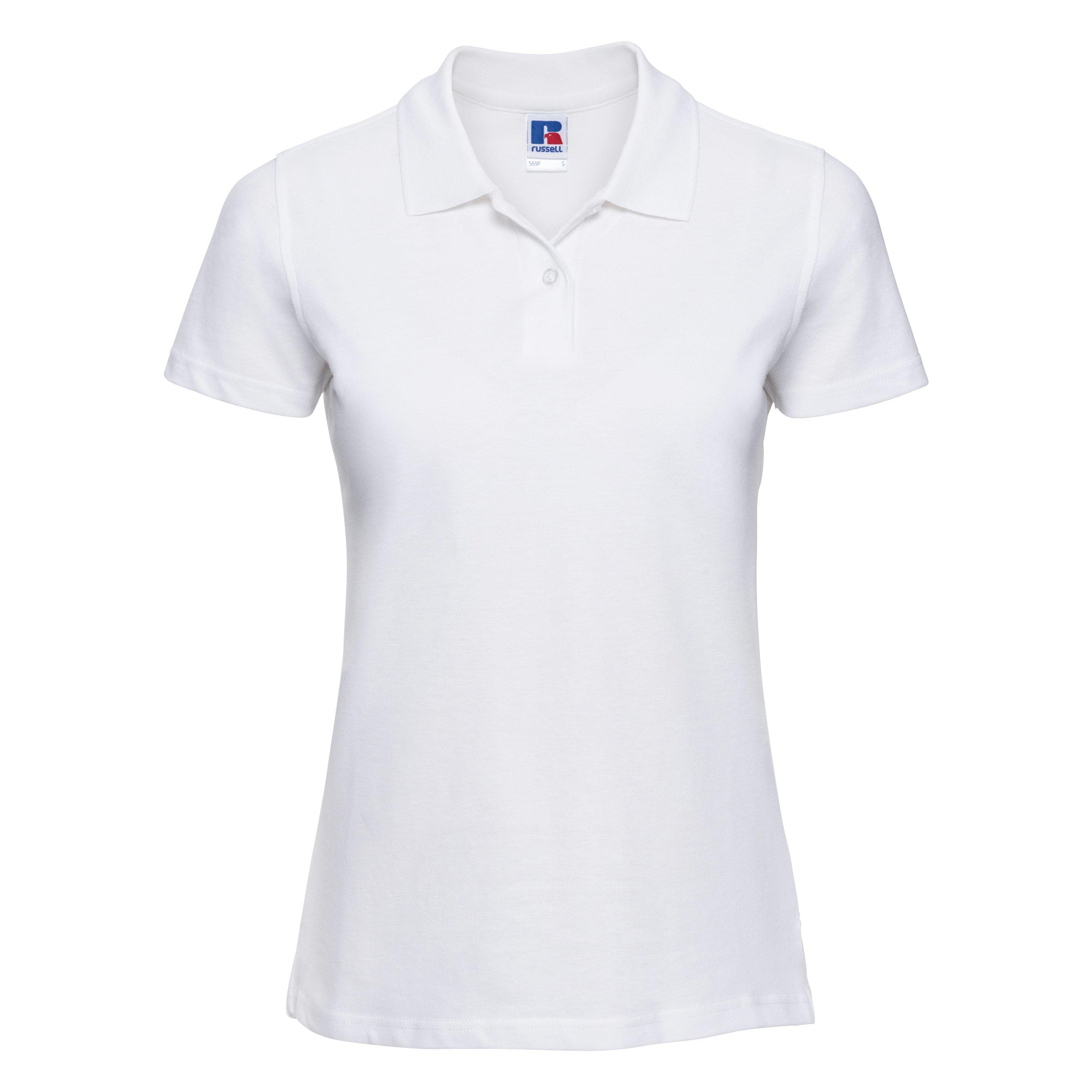 Image of Polo Shirt Europe Klassik Kurzarm Damen Weiss XS