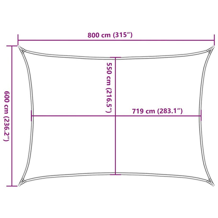 VidaXL vela parasole  