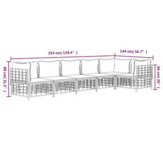 VidaXL Garten lounge set poly-rattan  