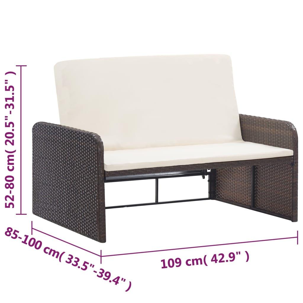 VidaXL Gartensofa, Hocker und Aufbewahrung  