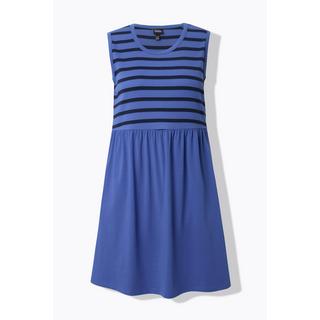 Ulla Popken Robe Midi Sans Manches Encolure Ronde Coupe Évasée Jersey Bord-Côte  