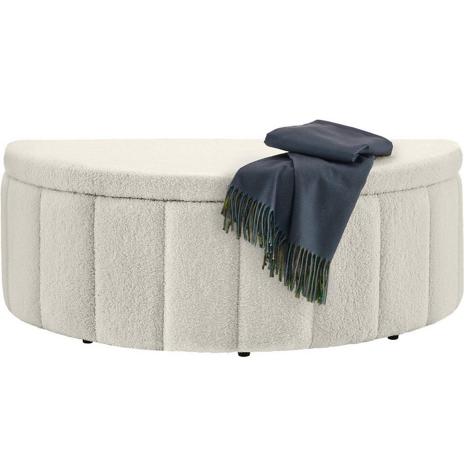 Tectake Panca imbottita Moon in velluto o bouclé  