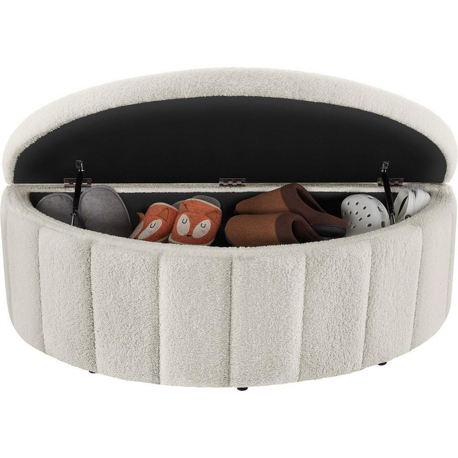 Tectake Panca imbottita Moon in velluto o bouclé  