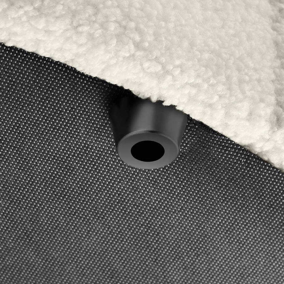 Tectake Panca imbottita Moon in velluto o bouclé  