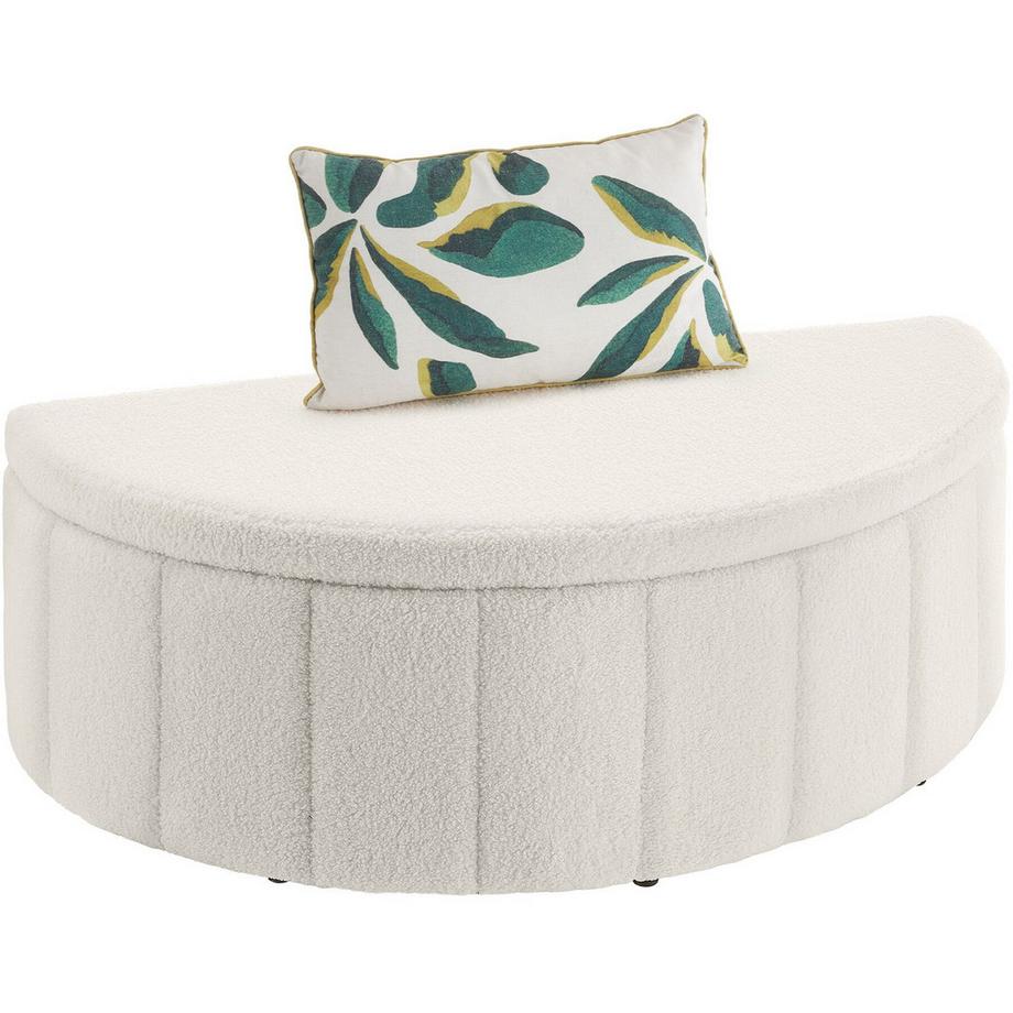 Tectake Panca imbottita Moon in velluto o bouclé  