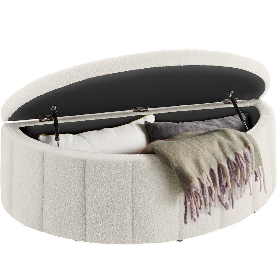 Tectake Panca imbottita Moon in velluto o bouclé  