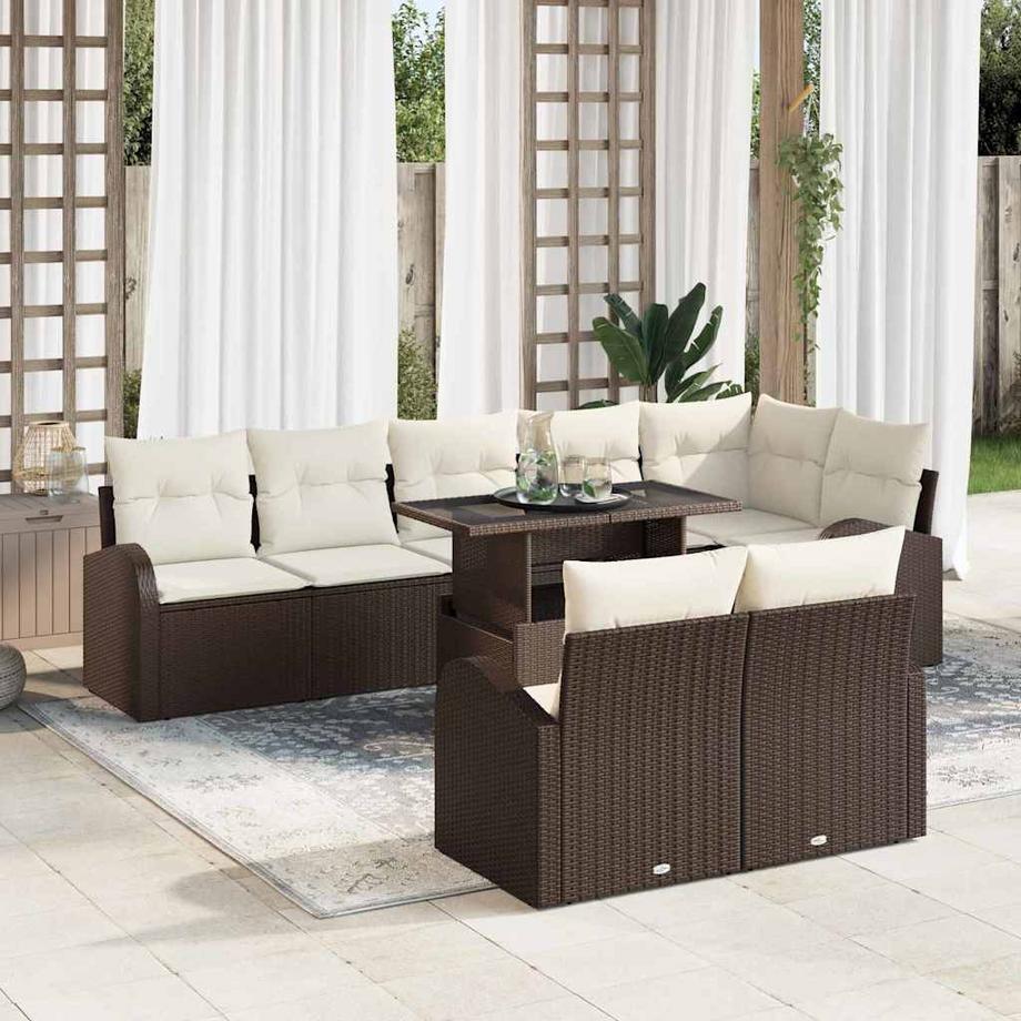 VidaXL Ensemble de canapé de jardin poly rattan  