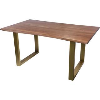 mutoni Tavolo da pranzo in legno massello di acacia acciaio 160x85  