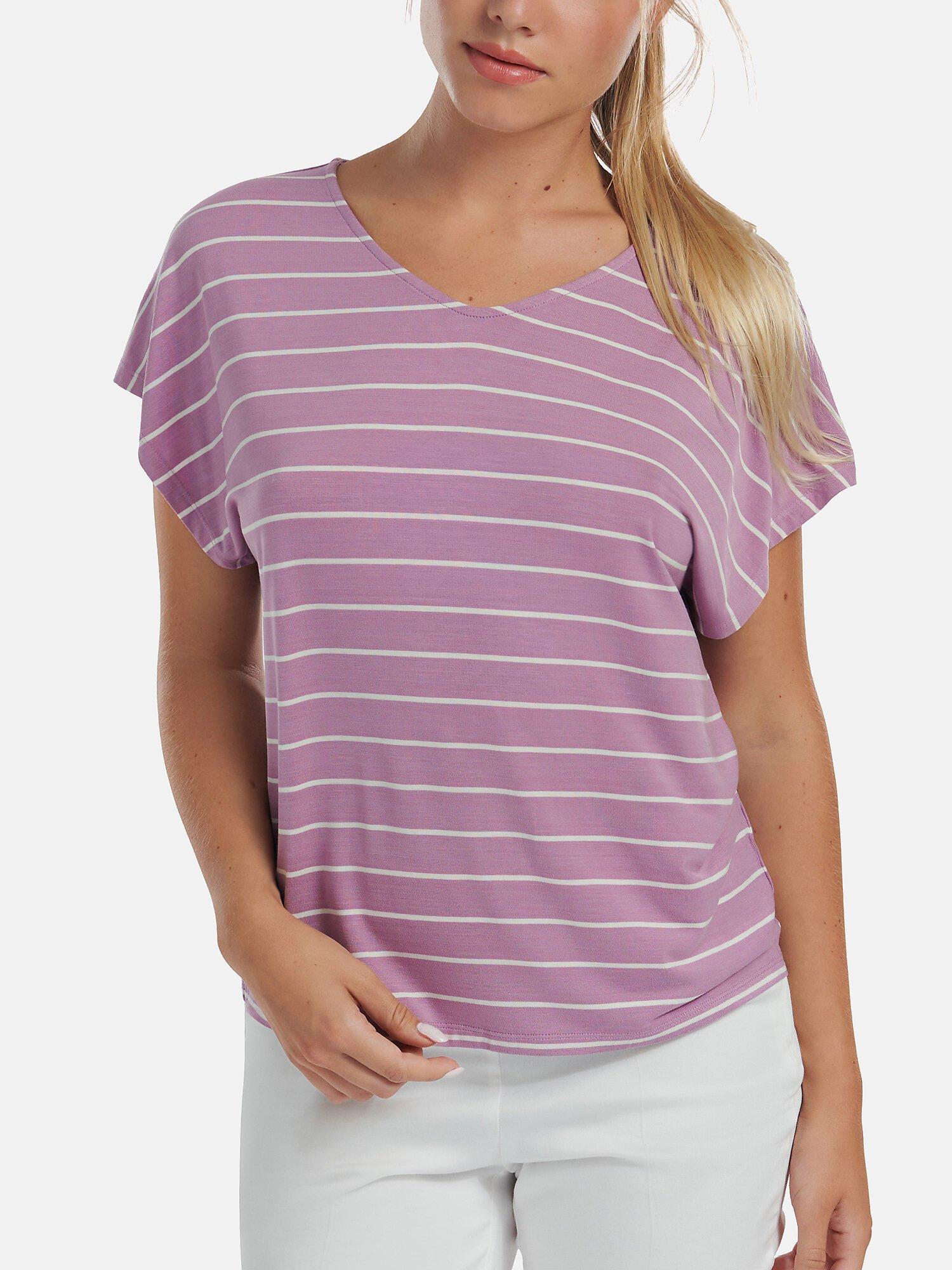 Image of Top Mit Breiten Schultern Posh Damen Violett Bedruckt XL