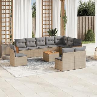 VidaXL set divano da giardino Polirattan  