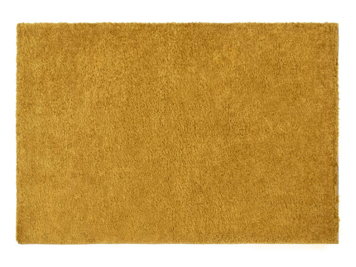 Vente-unique  Tapis shaggy à poils longs - 120 x 170 cm - Jaune moutarde - MILINIO 