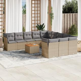 VidaXL set divano da giardino Polirattan  