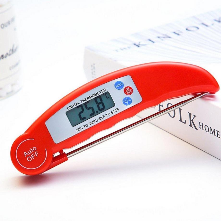 eStore  Digitales Fleischthermometer - Rot 