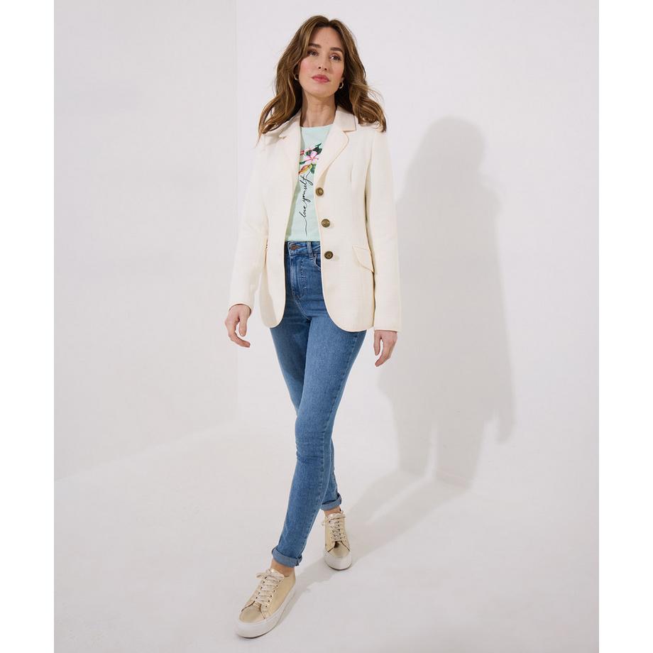 Joe Browns Veste Col Rond Patte de Boutonnage  