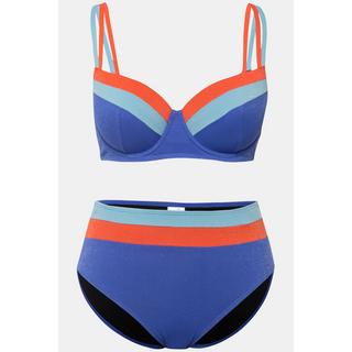 Ulla Popken Glitzer D-Cup Bikini Softcups Bügel Doppelträger  