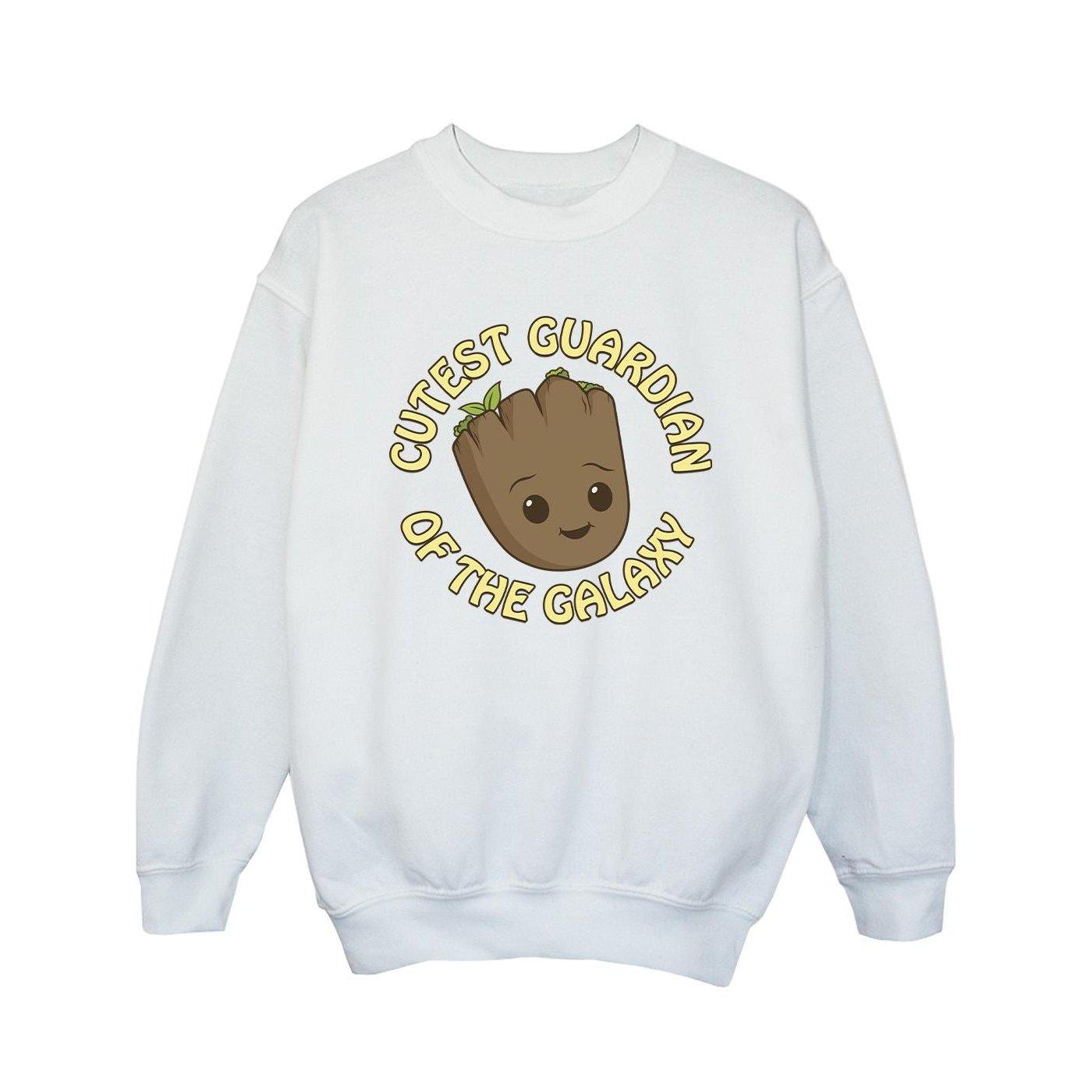 Image of I Am Groot Cutest Guardian Sweatshirt Unisex Weiss 128