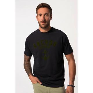 JP1880  T-shirt con mezze maniche, stampa sul petto e scollo a girocollo, fino alla tg. 8XL 