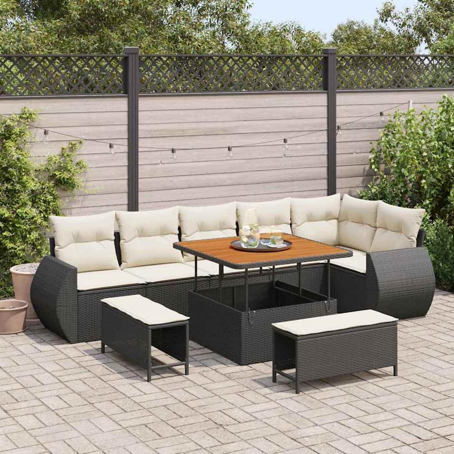 VidaXL Set Divano da Giardino Polyrattan  