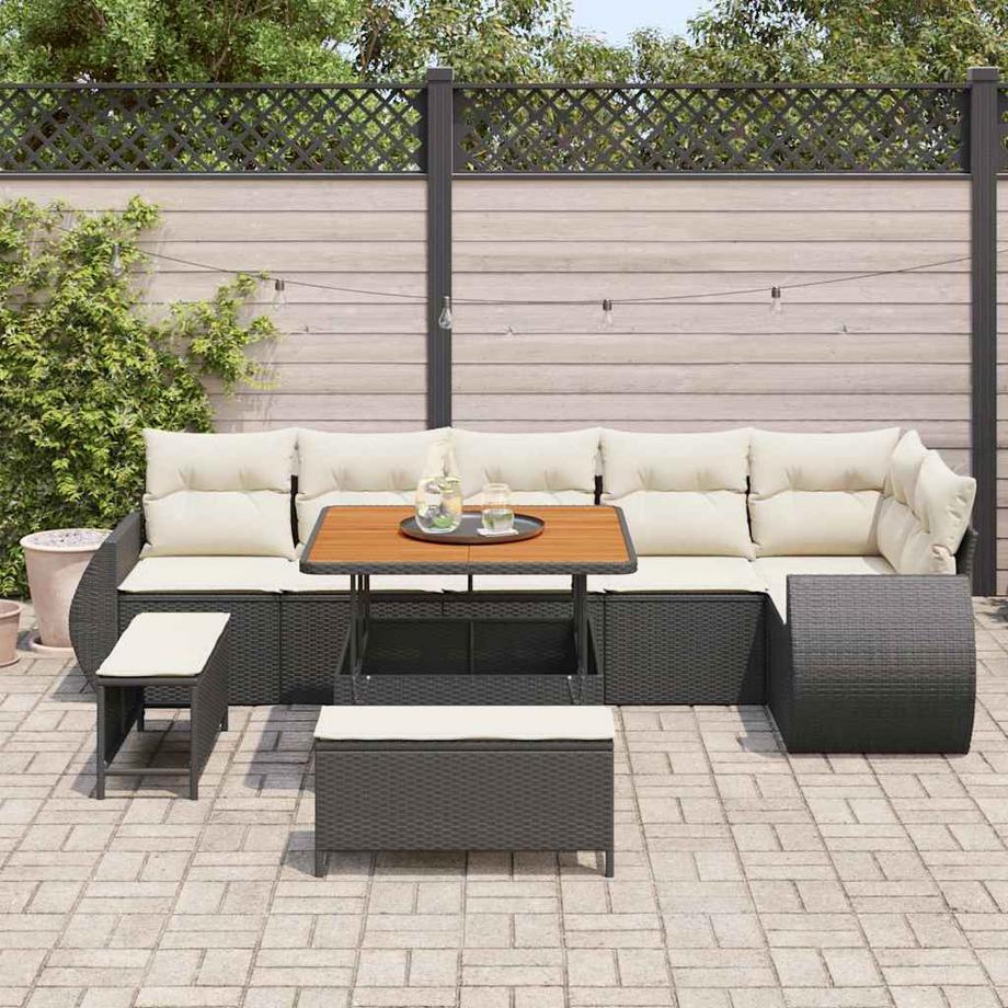 VidaXL Set Divano da Giardino Polyrattan  