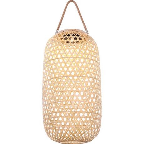 mutoni Lampe solaire en bambou naturel 1xLED  