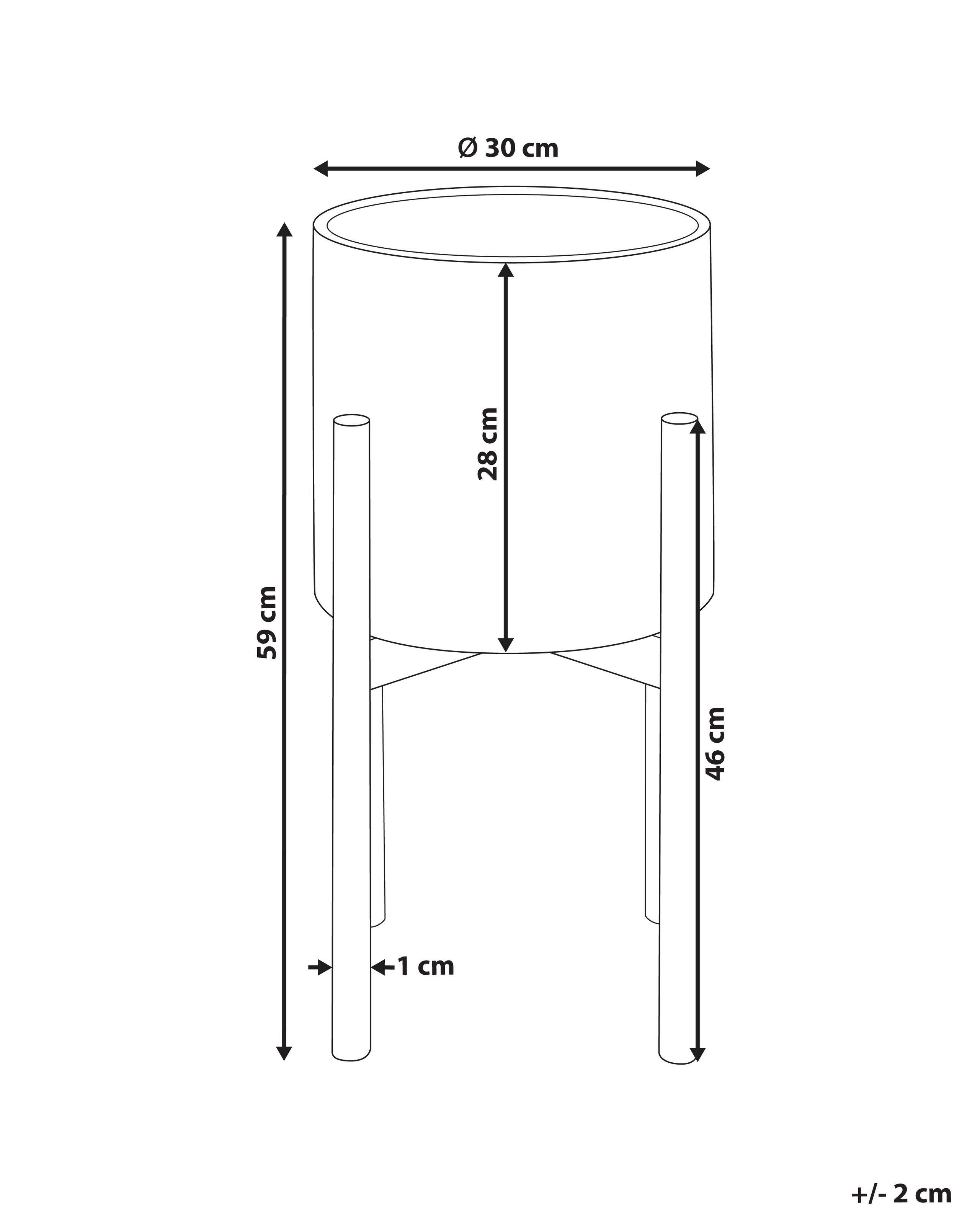 Beliani Vaso per piante rialzato en Ferro Moderno PINSAPO  