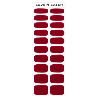 Lovenlayer  adesivi per unghie Autocollants pour ongles Solid Burgundy Red 