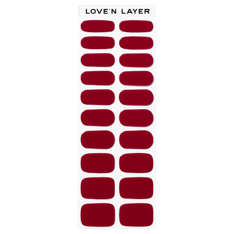 Lovenlayer  adesivi per unghie Autocollants pour ongles Solid Burgundy Red 