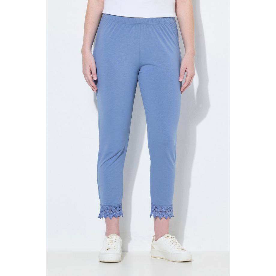 Ulla Popken 7/8 Leggings 2er-Pack Spitzensaum  