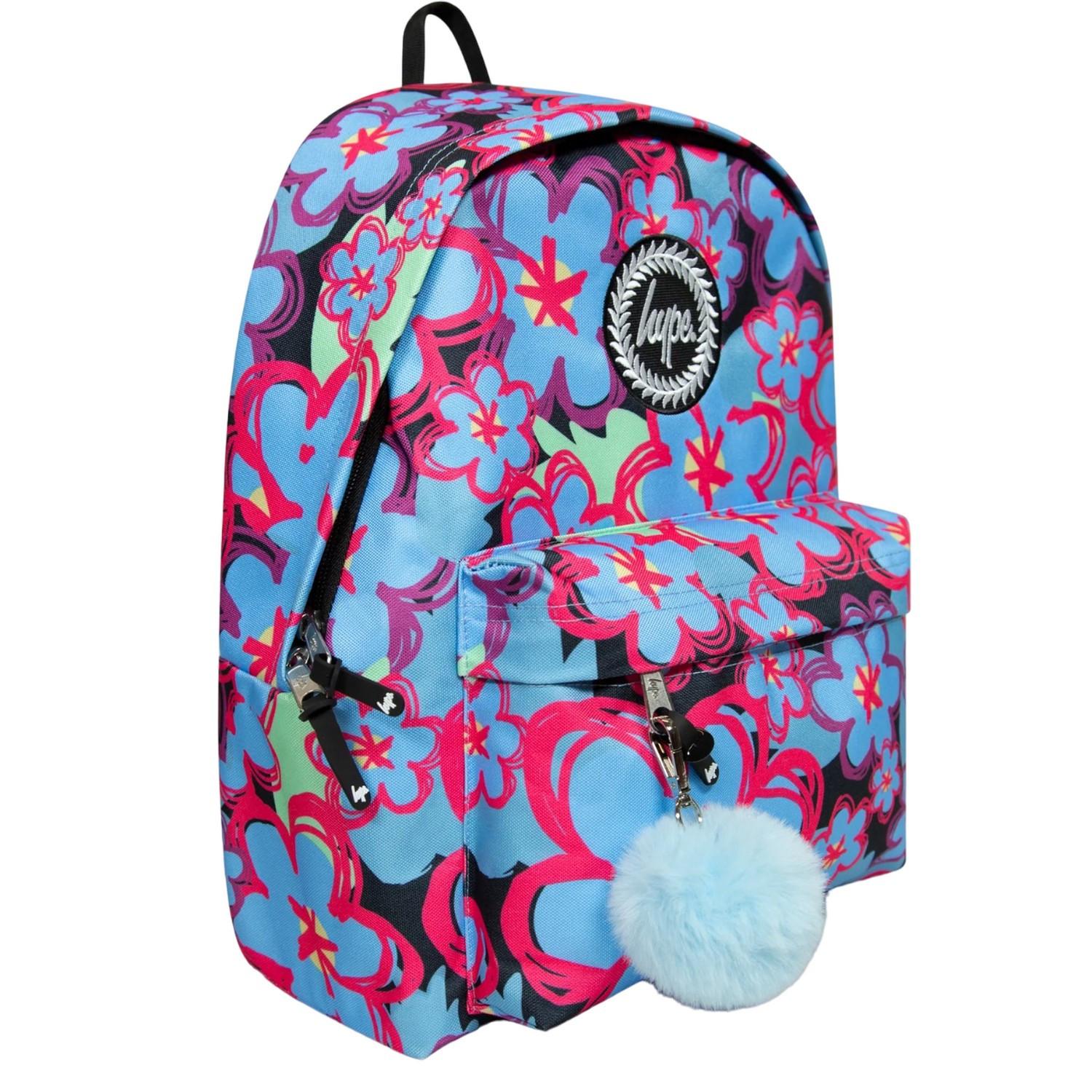 hype Rucksack, Blaue Blumen  