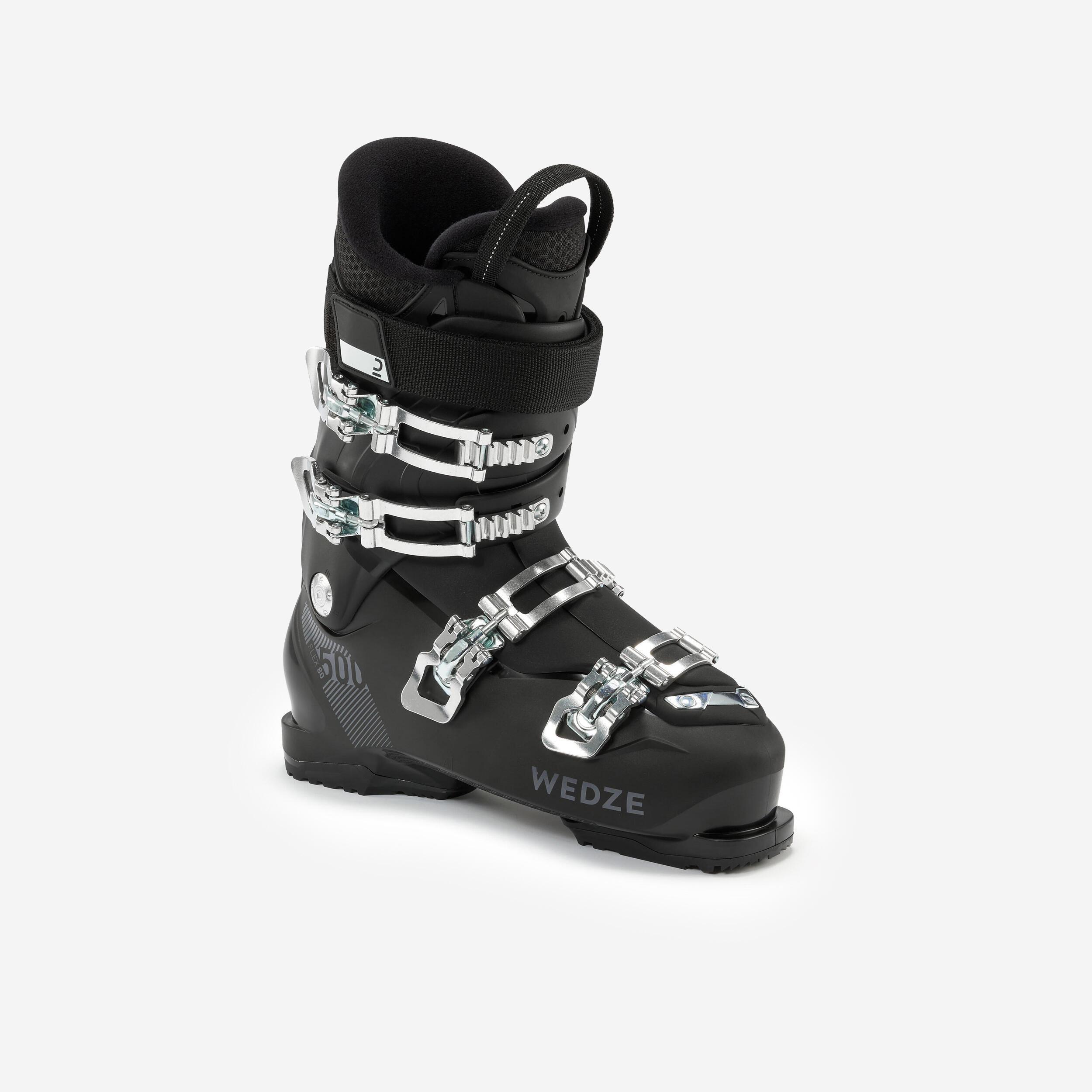 Image of Skischuhe - Fit 500 Unisex Schwarz Leicht 30-30.5CM