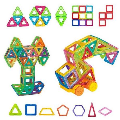 Gameloot  Parti magnetiche da costruzione - Un regalo perfetto per i bambini (82 pezzi) 