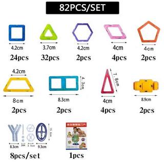 Gameloot  Parti magnetiche da costruzione - Un regalo perfetto per i bambini (82 pezzi) 