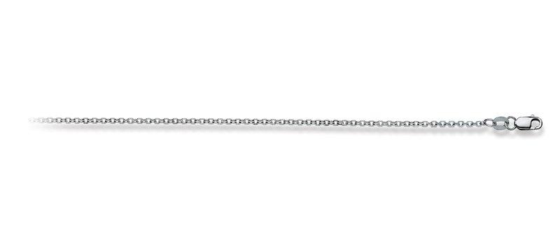 Image of Collier Spiegelanker Weissgold 750, 1.8mm, 40cm Unisex Silber 40cm