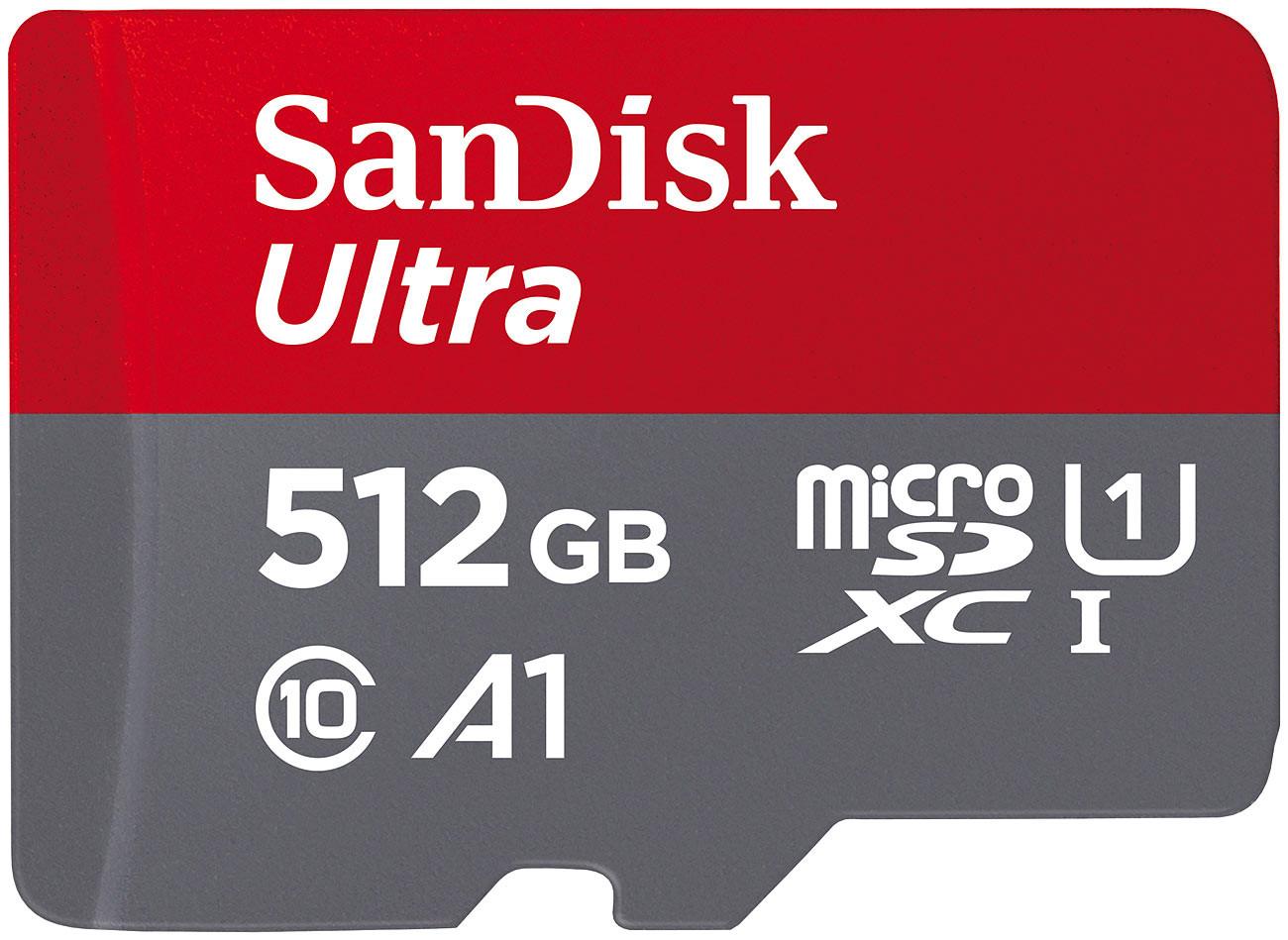 SanDisk  Ultra microSDXC (SDSQUAC-512G-GN6MA), 512 GB, 150 MB/s, U1 / A1 