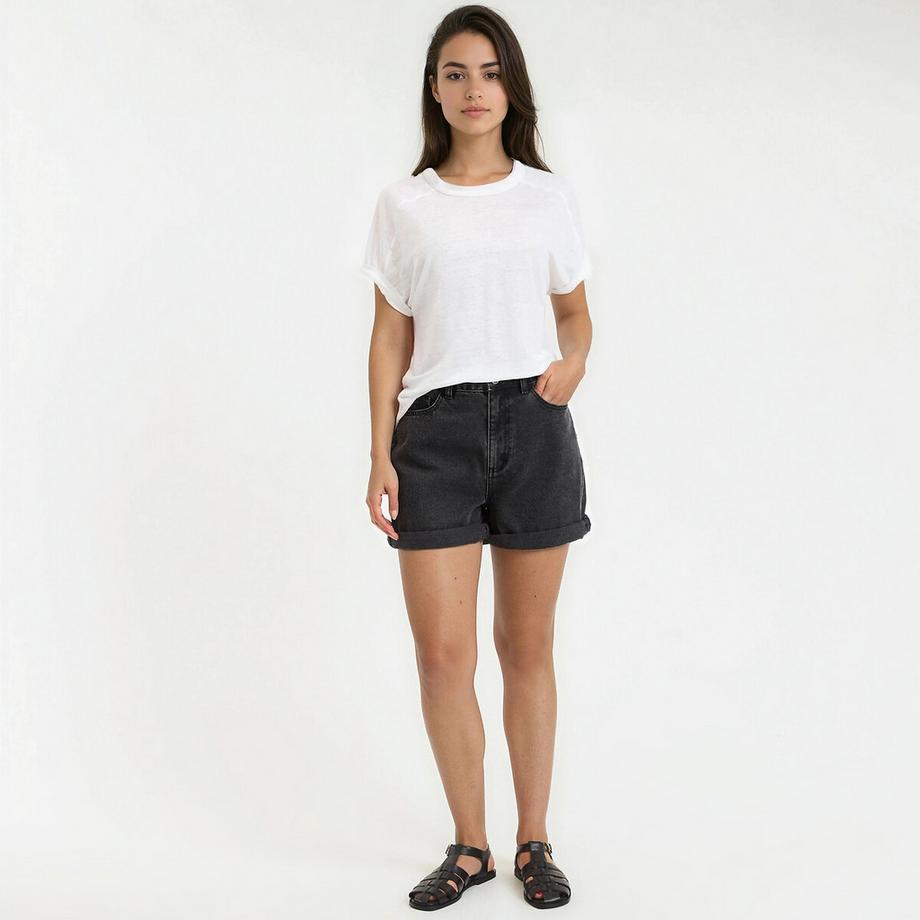 La Redoute Collections Leinen Rundhals T-Shirt  