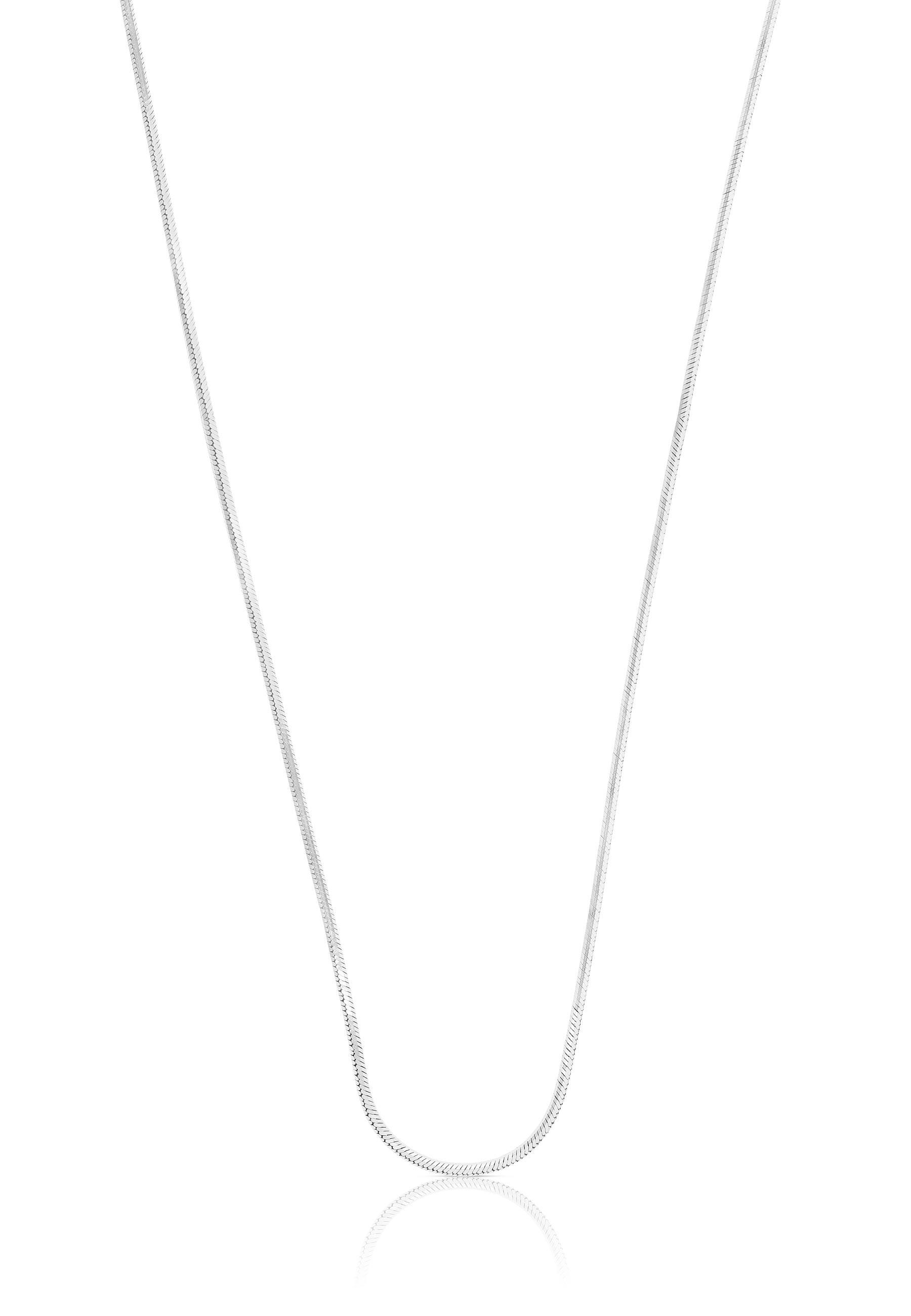 Image of Collier Schlange Weissgold 750, 0.8mm, 50cm Damen Silber 50 CM