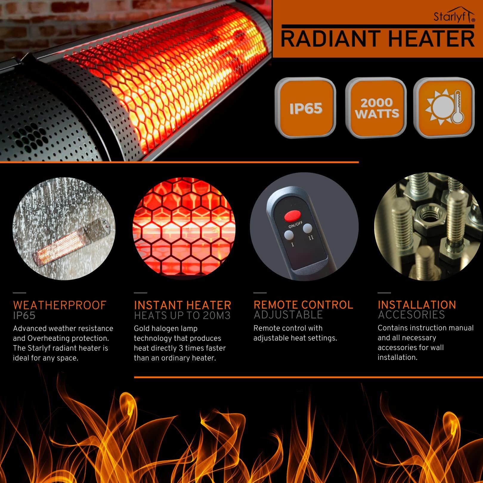 STARLYF Radiant Heater-Radiateurs radiants pour espaces extérieurs  