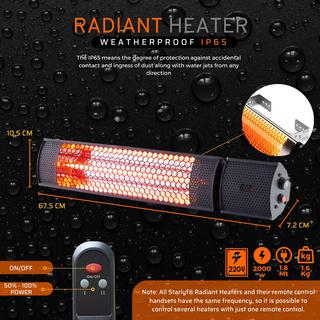 STARLYF Radiant Heater-Radiateurs radiants pour espaces extérieurs  