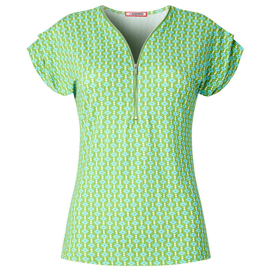 Joe Browns Haut Rétro Imprimé Géo Half Zip  