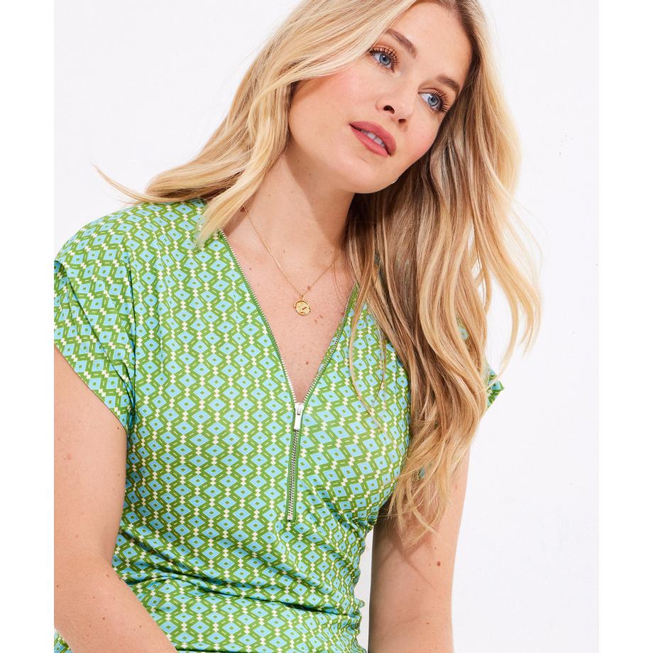 Joe Browns Haut Rétro Imprimé Géo Half Zip  