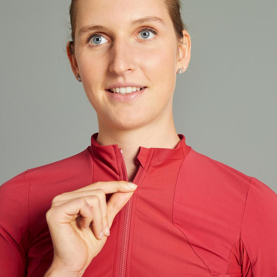 ROCKRIDER  Maillot manches courtes femme ajusté polyester 