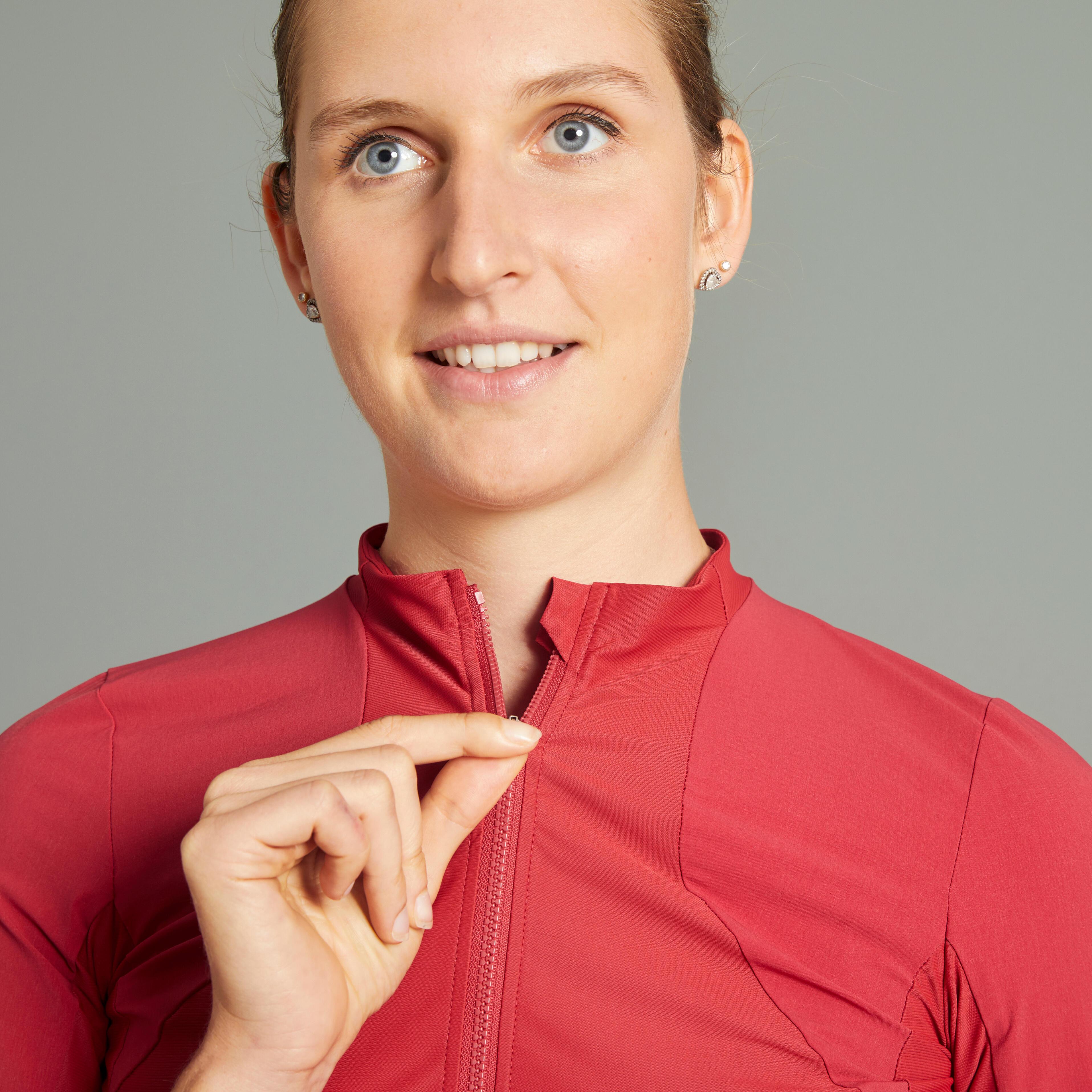 ROCKRIDER  Maillot manches courtes femme ajusté polyester 