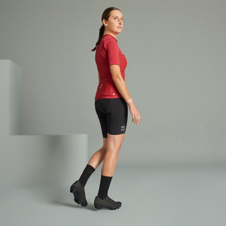 ROCKRIDER  Maillot manches courtes femme ajusté polyester 