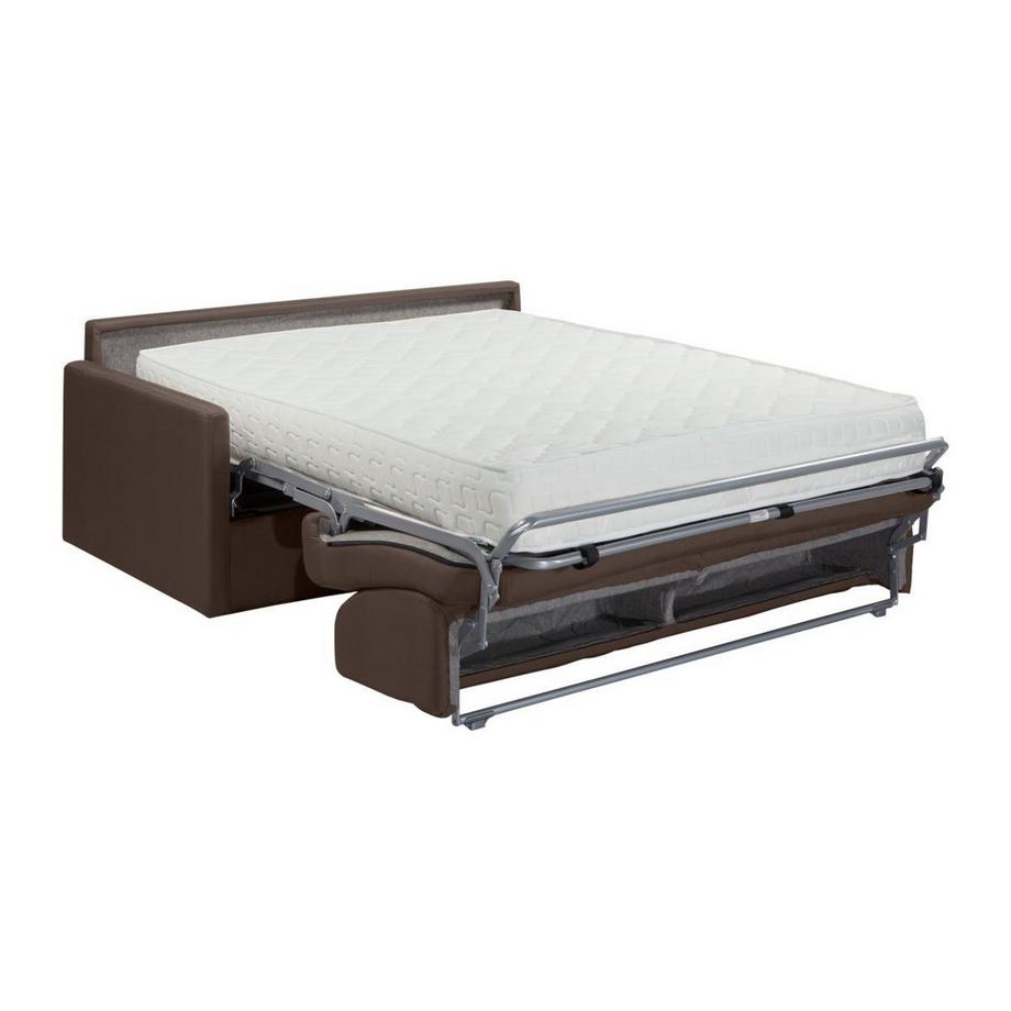 Vente-unique Schlafsofa 4Sitzer Stoff Liegefläche MatratzenBraun CALIFE  