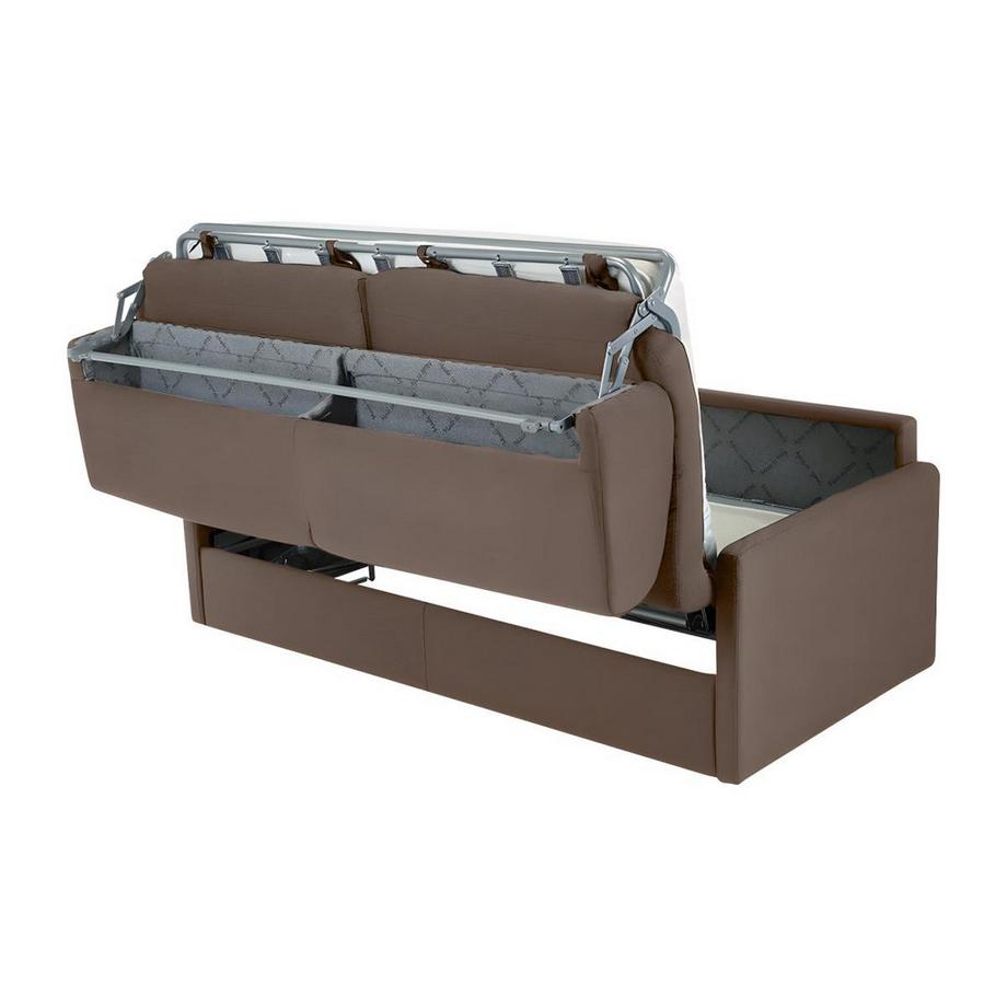 Vente-unique Schlafsofa 4Sitzer Stoff Liegefläche MatratzenBraun CALIFE  