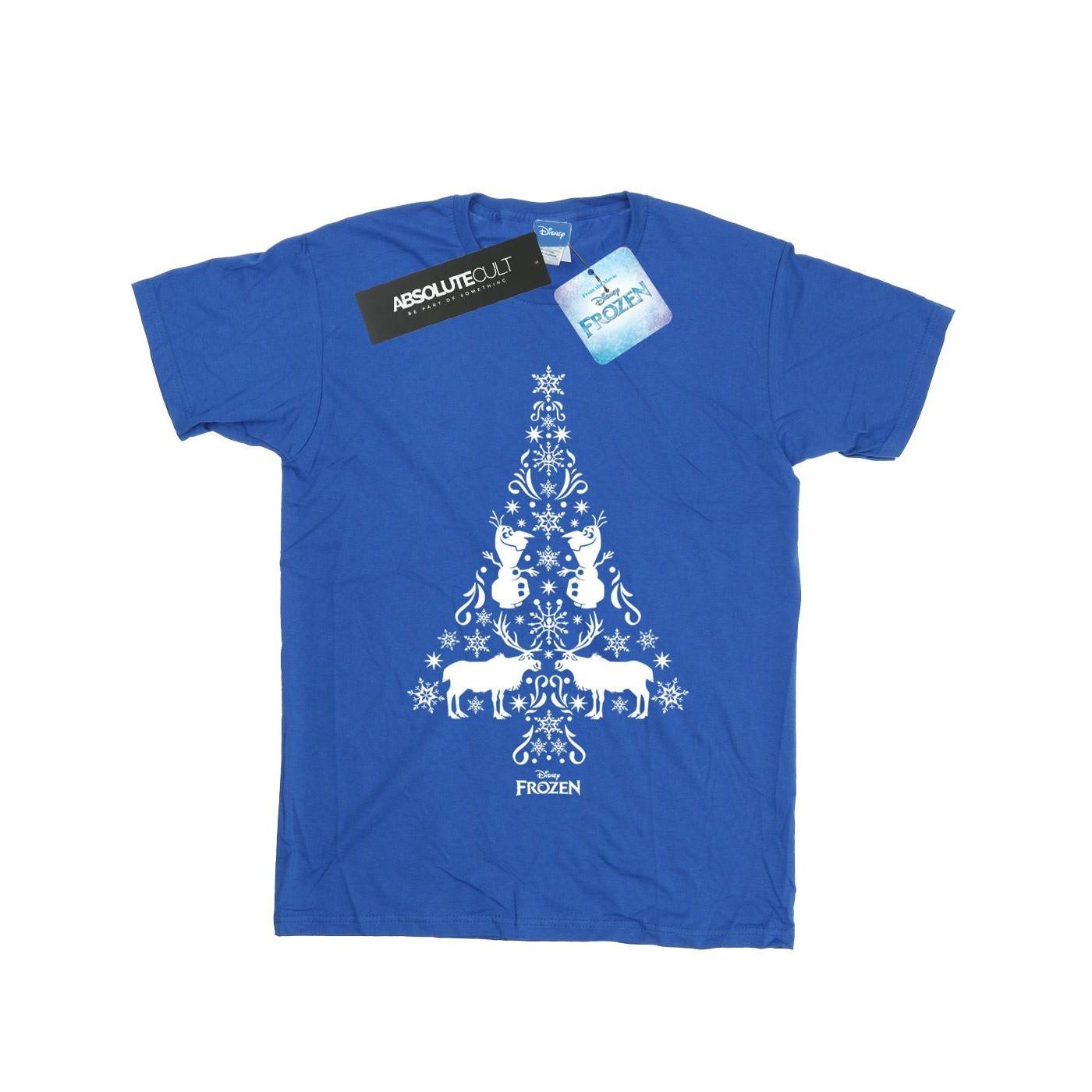 Image of Frozen Christmas Tree Tshirt Damen Königsblau 3XL