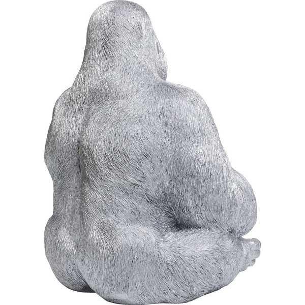 KARE Design Figurine déco Monkey Gorilla Side XL argent mat  