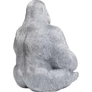 KARE Design Deko Figur Monkey Gorilla Side XL Silber Matt  