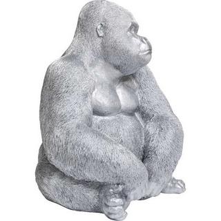 KARE Design Figurine déco Monkey Gorilla Side XL argent mat  