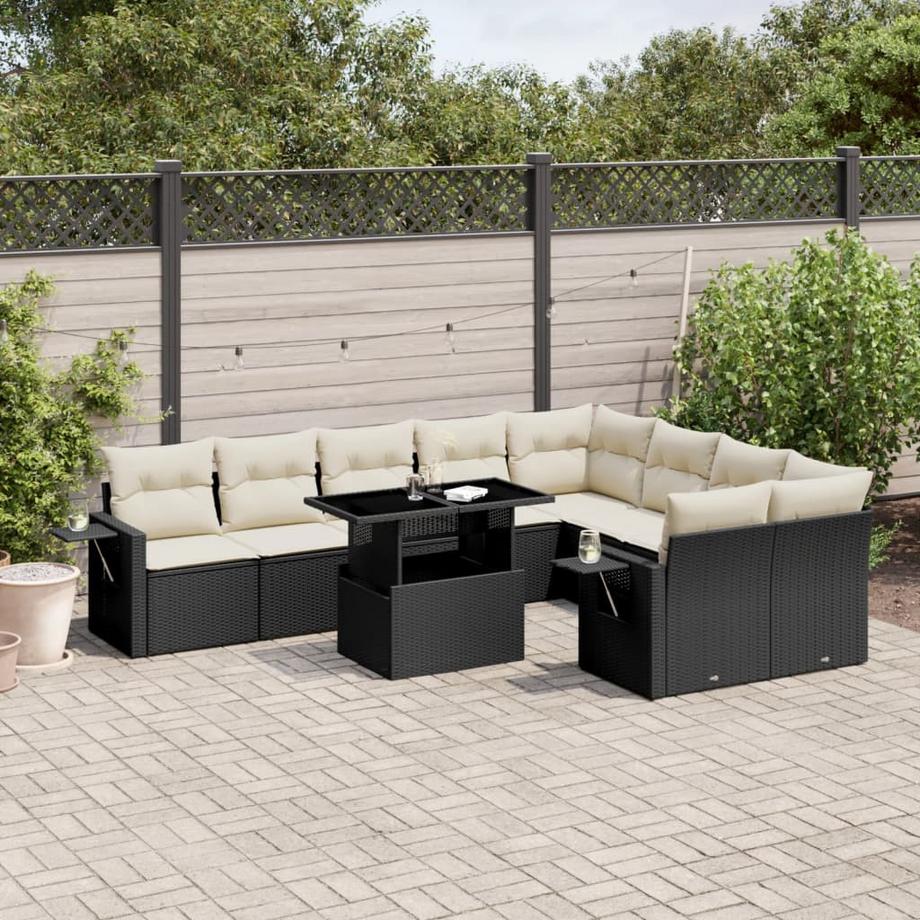 VidaXL Ensemble de canapés de jardin rotin synthétique  